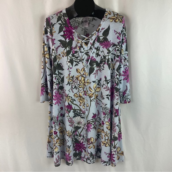 Floral Dress Pink Coconut Boutique Size Large - Picture 4 of 10
